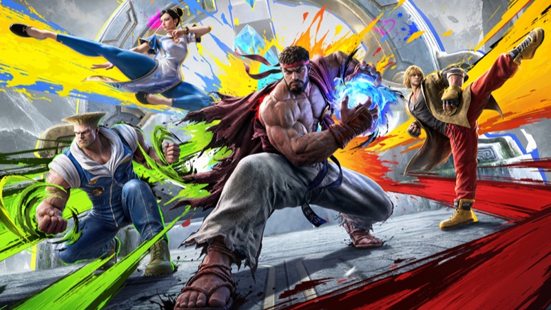 Setup gaming mobile menggambarkan suasana kolaborasi MLBB Street Fighter