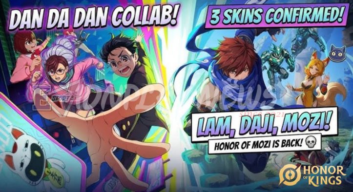 Honor of Kings x Dandadan Resmi Diumumkan, Tiga Skin Kolab Siap Guncang Land of Dawn-nya HOK